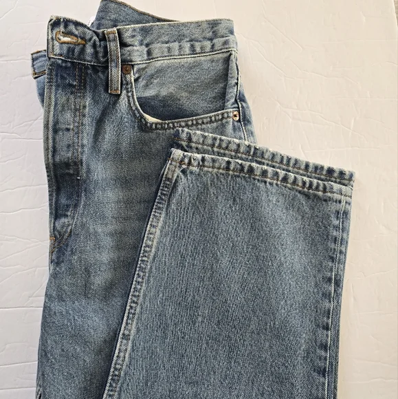 RE/DONE High Waist Tapered Leg Vintage Inspired Jeans Size 28 Mid Wash B… - Picture 8 of 11